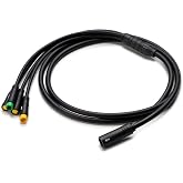 E-Mangue 1T4 Cable Ebike Wiring Harness for BAFANG BBS01B / 02B BBSHD Motor | UART Version, Waterproof Cable Connect with Display, Brake, Thumb Throttle, Electric Bicycle Conversion Kits