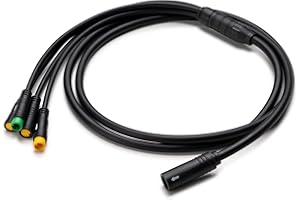 E-Mangue 1T4 Cable Ebike Wiring Harness for BAFANG BBS01B BBS02B BBS HD Mid Drive Motor UART Version, Waterproof Cable Connect with Display Brake Thumb Throttle Electric Bicycle Conversion Kits