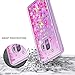 Galaxy S9+ Plus Case with Screen Protector (3D PET Full Coverage) for Girls Women, NageBee Glitter Liquid Floating Sparkle Bling Waterfall Diamond Cute Case for Samsung Galaxy S9+ /S9 Plus -Butterfly
