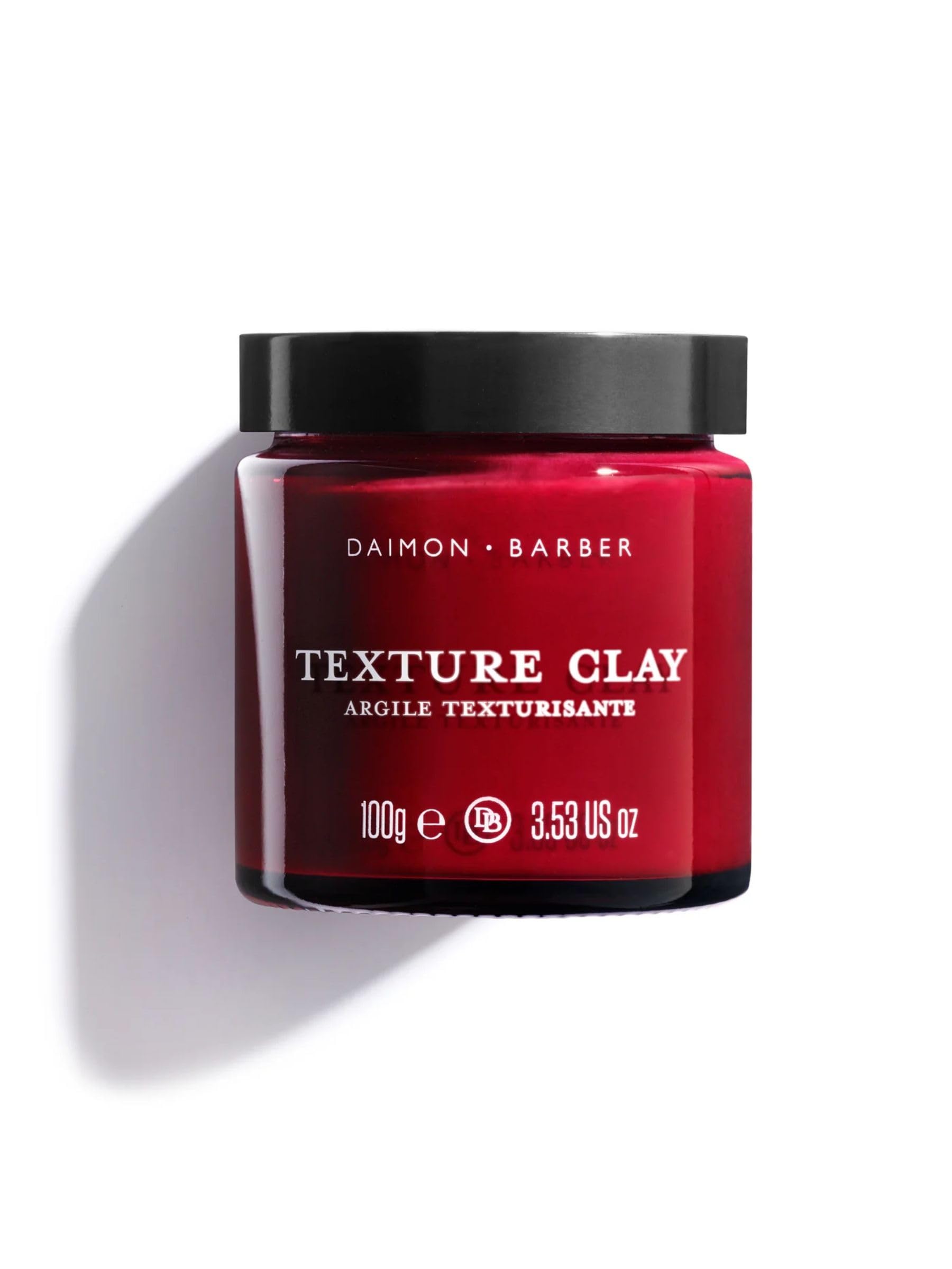 Daimon Barber Texture Clay, Matte Finish, Strong Hold Hair Styling Clay for Men, for Short Hairstyles or Longer Natural Styles, Long Lasting and Easy to Wash Out, Fig and Frankincense Scent 100g