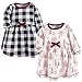 Touched by Nature Girls, Toddler, Baby and Womens Organic Cotton Short-Sleeve and Long-Sleeve Dresses, Winter Woodland Long Sleeve, 3-6 Months