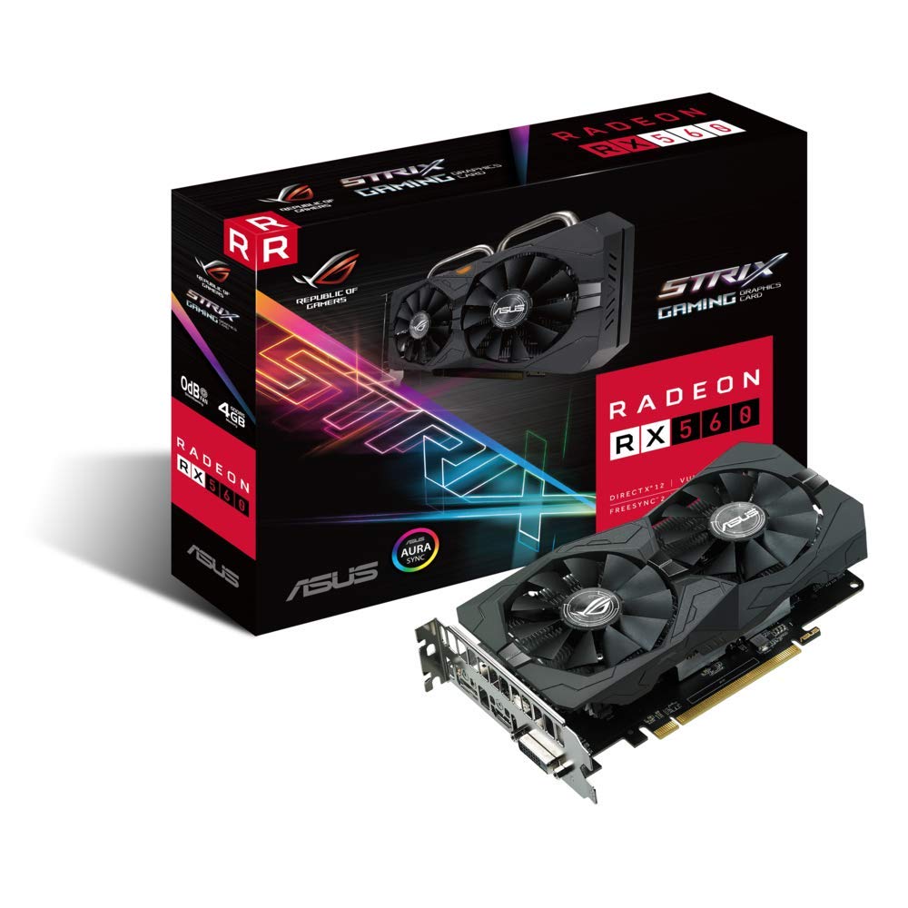 ASUS ROG-STRIX-RX560-4G-GAMING Radeon RX 560 4 GB GDDR5 Graphics Card - Black