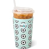 Swig Life Medium Iced Cup Coolie, Standard 22oz Iced Coffee Cup Insulator Sleeve with Handle, Neoprene Insulated Coolie Keeps Drinks Cold (Side Kick)