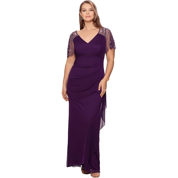 knee length dresses for ladies LONG SLEEVE FULLY BEADED SHEATH GOWN CD0239  MARIGOLD DRESSES