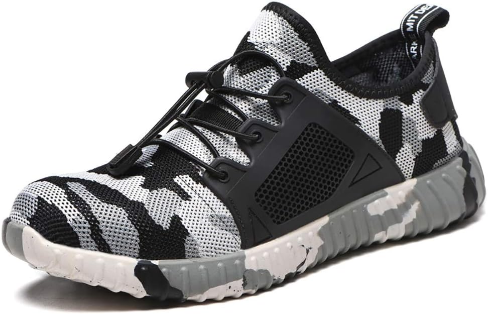 Breathable Steel Toe Caps Safety Shoes for Women Men, Lightweight Work Sneakers for Construction Industrial, Running Sport Trainers