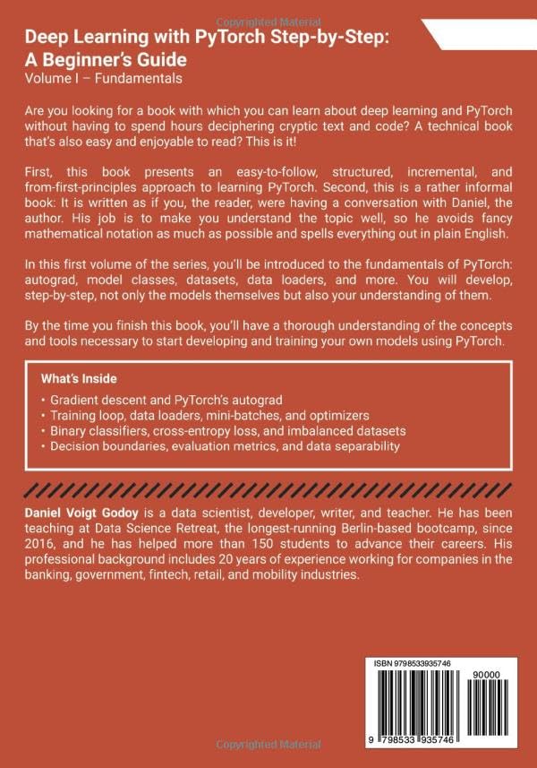 Deep Learning with PyTorch Step-by-Step: A