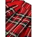Adorneve Women's Geometrical Printed Vintage Pleated Flared Midi Skirt,plaid,L