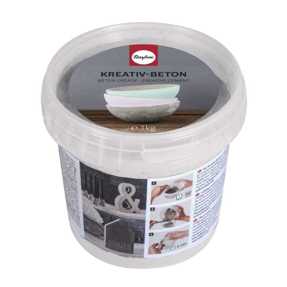 Rayher Light Grey Concrete, 2.5 kg, Ready-Mixed, For Casting & Pouring