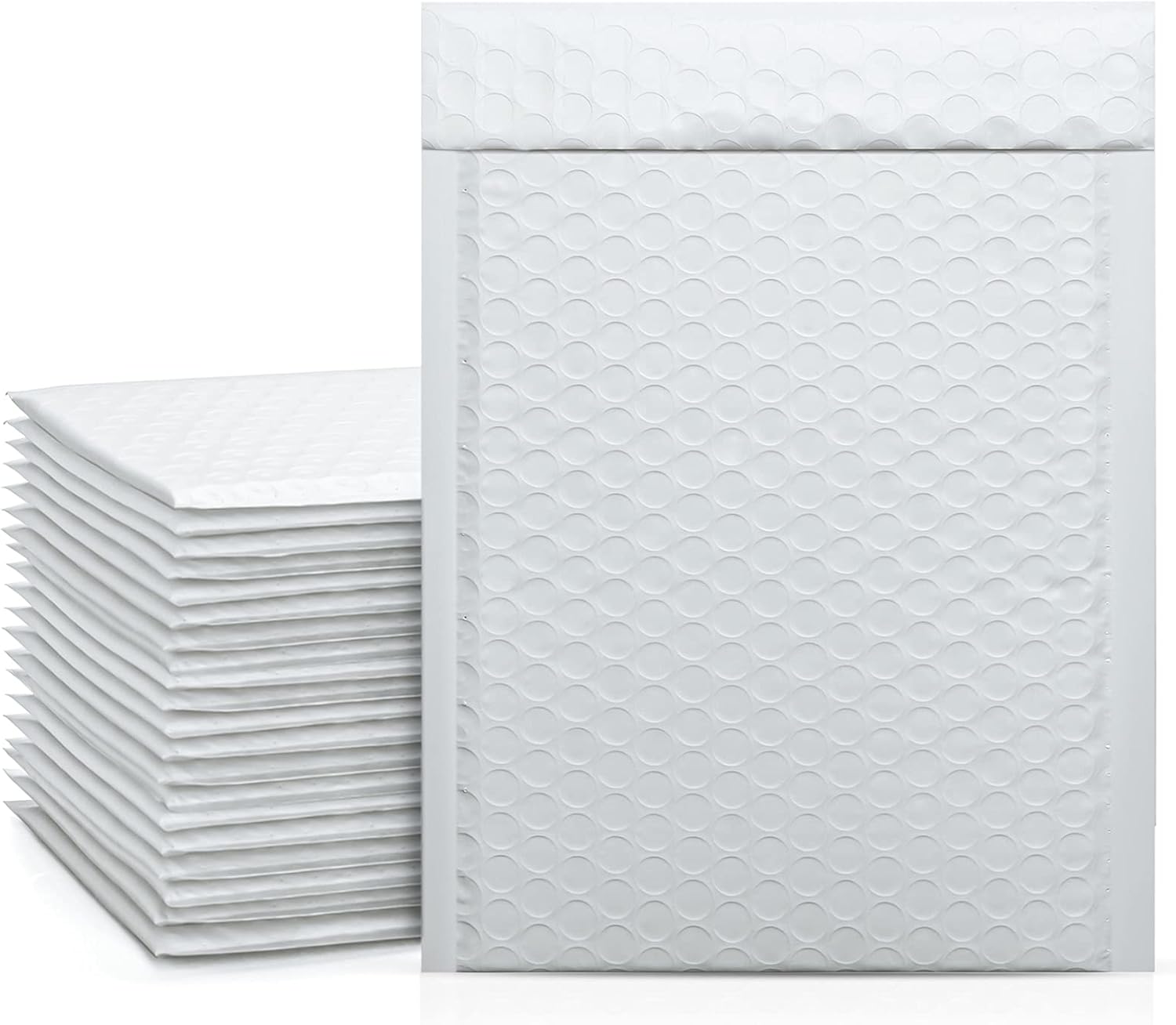 Metronic 50Pcs Poly Bubble Mailers, 6X10 Inch Padded Envelopes Bulk #0, Bubble Lined Wrap Polymailer Bags for Shipping/ Packaging/ Mailing Self Seal -White : Office Products