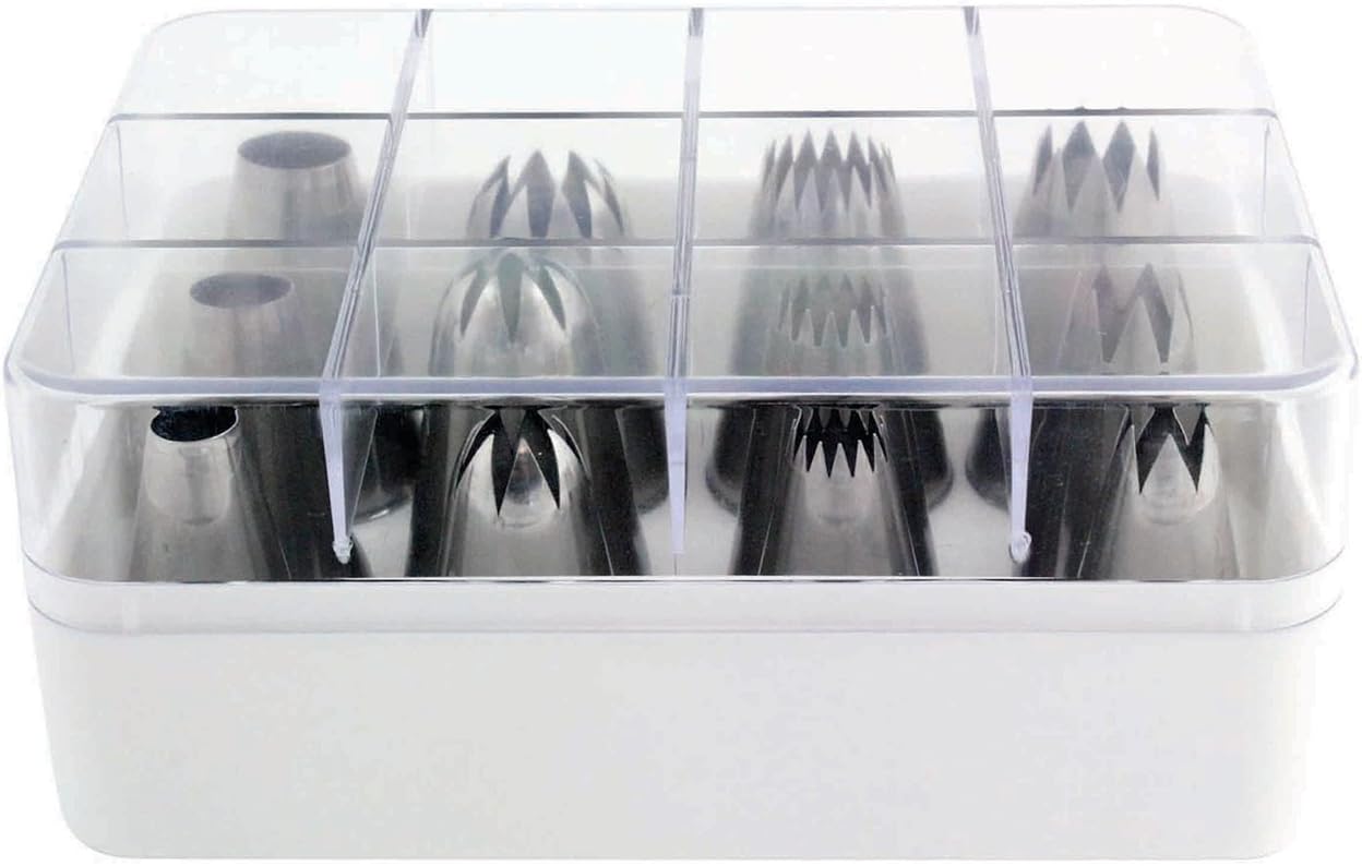 PME NZSS1 JEM Savoy Piping Nozzle Set of 12, Silver