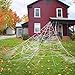 Halloween Giant Spider Web, 23 X 18ft Triangular Mega Spider Web for Outdoor Halloween Decor Decoration Outdoor Yard, White