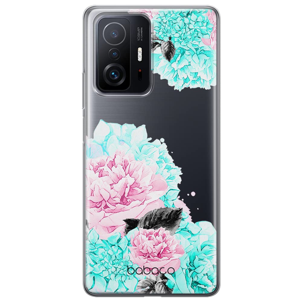 Babaco ERT GROUP mobile phone case for Xiaomi 11T 5G / 11T PRO 5G original and officially Licensed pattern Flowers 002 optimally adapted to the shape of the mobile phone, partially transparent