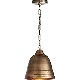 Capital Lighting 335312XB Sedona Handcrafted Sand-Cast Aluminum Industrial Metal Bell Pendant, 1-Light 100 Watts, 11" H x 10"
