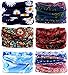 KALILY 6PCS Headband Bandana - Versatile Sports Vintage Headwear –Multifunctional Seamless Neck Gaiter, Headwrap, Balaclava, Helmet Liner, Face Mask for Camping, Running, Cycling, Fishing etc