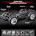SZJJX RC Car, 1/12 Scale 4WD High Speed Vehicle 35MPH+ 2.4Ghz Radio Remote Control with LED Light Vision - Black