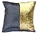 Livedeal Reversible Sequins Mermaid Pillow Cases 40x40cm Gold and Black
