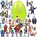 1 Toy Filled Jumbo Easter Egg With 12 Figurines Inside - My Little Pony, Trolls, Moana, Zootopia and More - Assorted Fun Characters - Great Party Favors - Durable Toys and Prefilled Egg