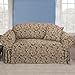 SureFit Scroll 1-Piece - Loveseat Slipcover - Brown