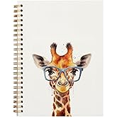 OXW Giraffe Gifts Cute Notebook Journal, Giraffe Gifts for Women, Cute Gifts for Women Teen Girls, Cute Notebook Journal for Women, Animal Lover Gifts for Kids, Gifts for Teen Girls(5.5'' X 8.3'')