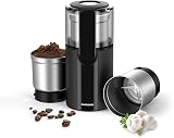 SHARDOR Coffee & Spice Grinder Electric with 2 Removable Stainless Bowls 70g view 1