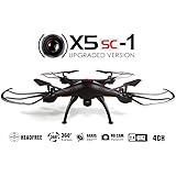 Syma X5SC-1 - Drone cuadricóptero con control remoto y cámara HD, (Negro)