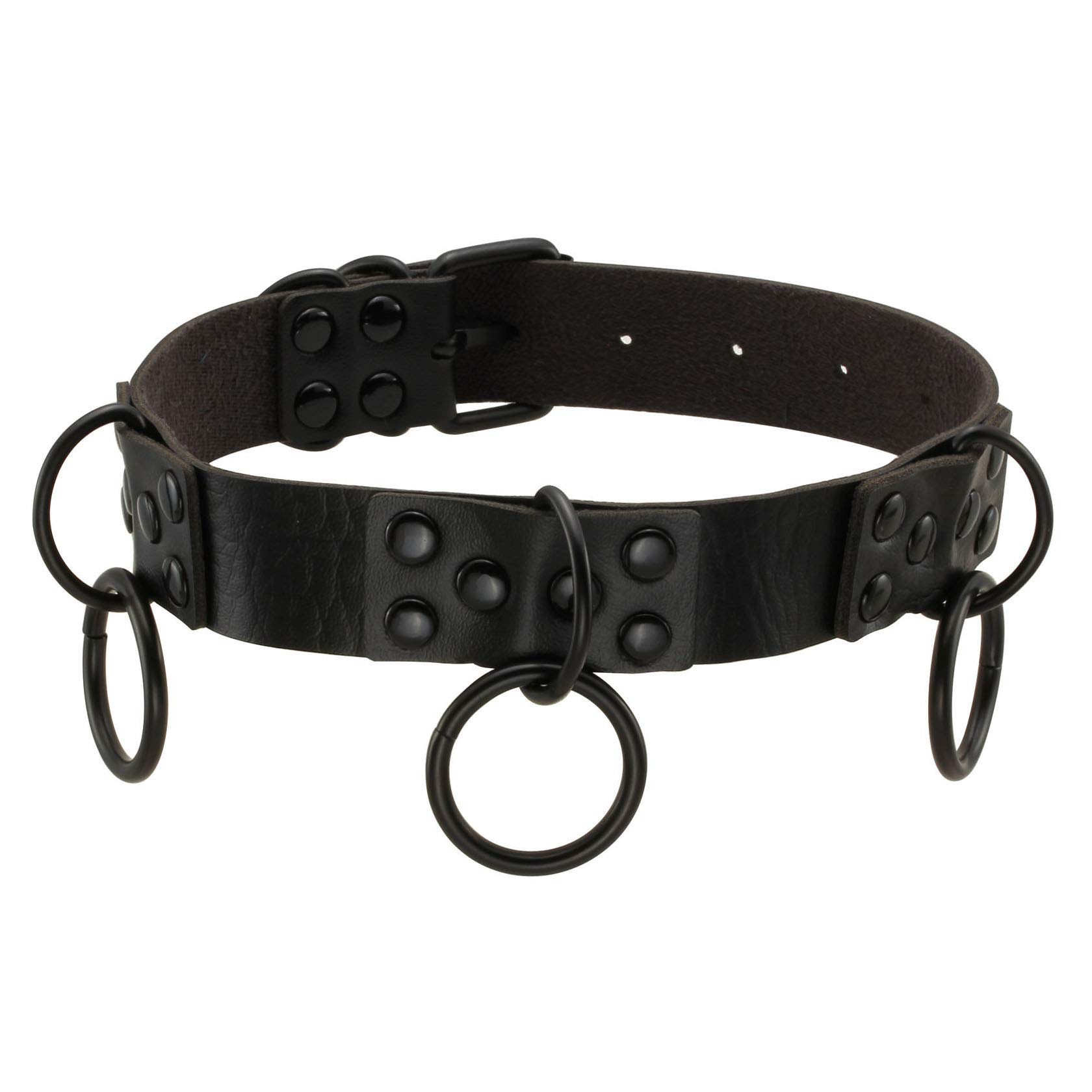 MILAKOO Gothic Punk PU Leather Choker Necklace Collar for Men Women Retro Vintage Goth Style