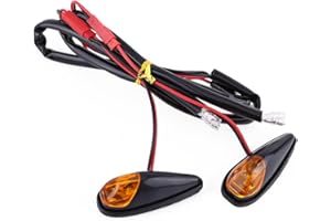 Motorcycle Flush Mount LED Turn Light, 2 pcs/pair Universal Motorbike Indicator Lamp Amber Light Front Rear Blinker Indicator