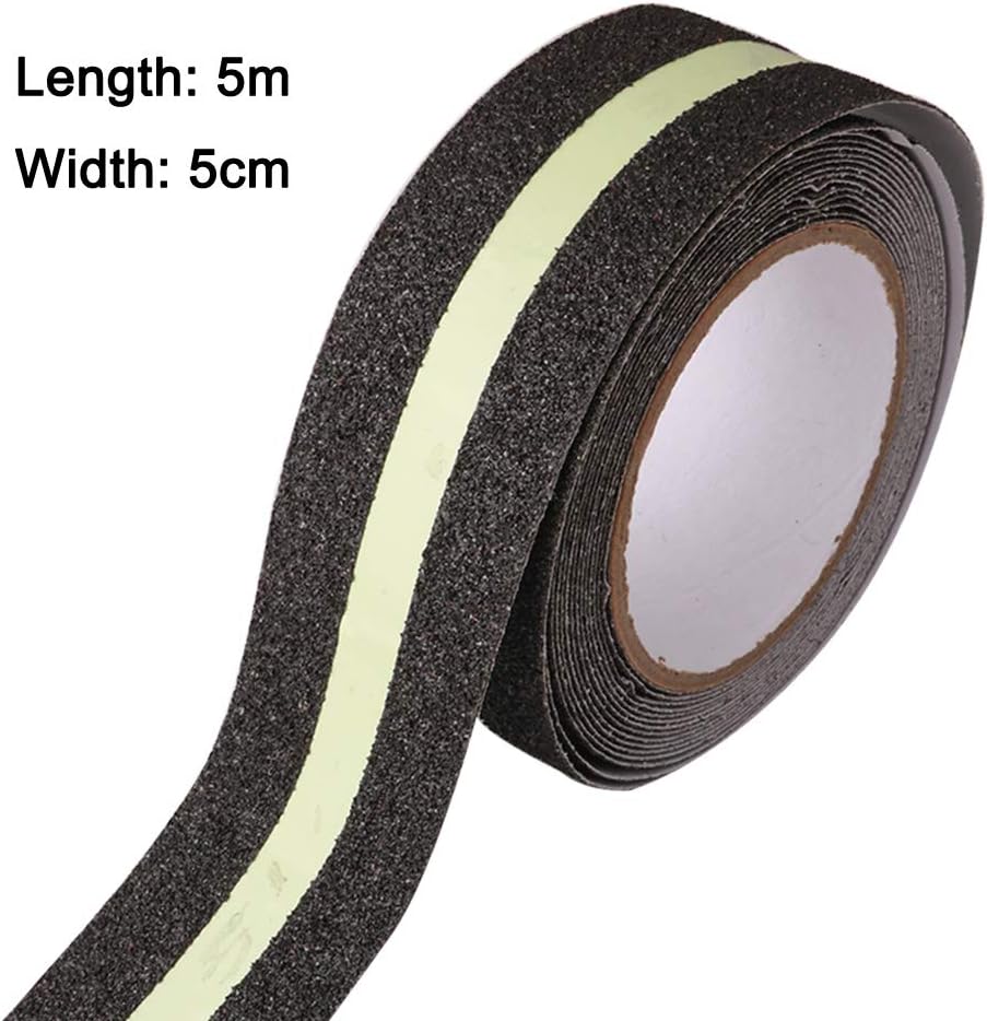 QitinDasen 5 M X 5 cm Green Fluorescent Anti-Slip Tape, Self-Adhesive Non-Slip Safety Tape, Glow in The Dark Tape - Image 4