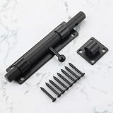 Sayayo Heavy Duty Slide Gate Latch Bolt 180mm SUS304 Matte Black view 8