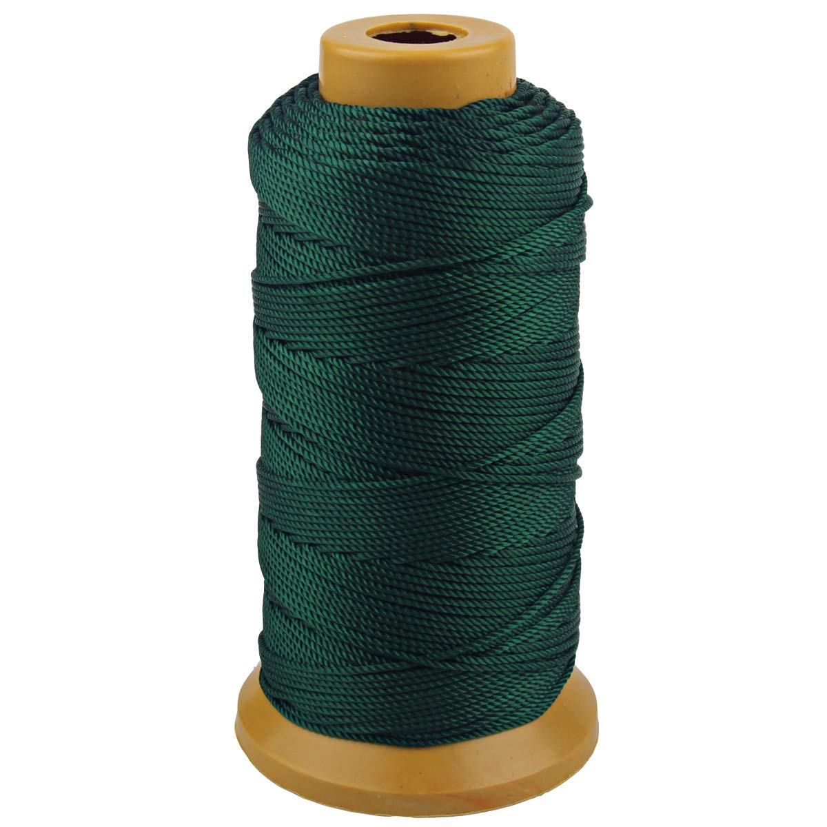 McFanBe 328 Feet Twisted Nylon Line Twine String Cord for Gardening Marking DIY Projects Crafting Masonry (1.5mm-328 feet, Dark Green)