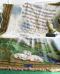 Manual 50 x 60-Inch Tapestry Throw, 23rd Psalm The