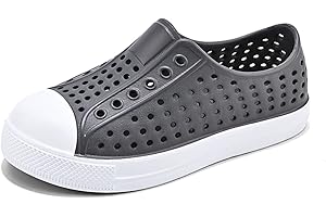 QLZ Toddler Kids Water Shoes for Boys Girls Garden Sandals Rubber Shoes Beach Sneakers, Slip-on Anti-Slip Lightweight Breathable Quick Dry Soft Flexible（Toddler/Little Kid/Big Kid）