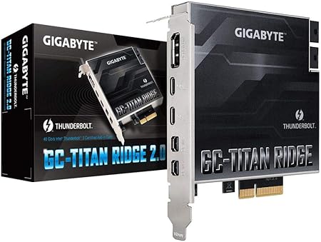 Amazon Com Gigabyte Gc Titan Ridge 2 0 Titan Ridge Thunderbolt 3 Pcie Card Component Computers Accessories