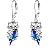 SHEAISRS Flamingo/Dragonfly/Infinity/Sunflower/Owl Dangle Earrings 925 Sterling Silver French Clasp Earrings Gift for Girls