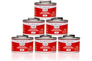 6 Pack Chafing Fuel 6 Hour Burn – Odorless, Smokeless & Spill-Proof Wick, 7.8oz Food Warmer Fuel for Chafing Dish Buffet Set 