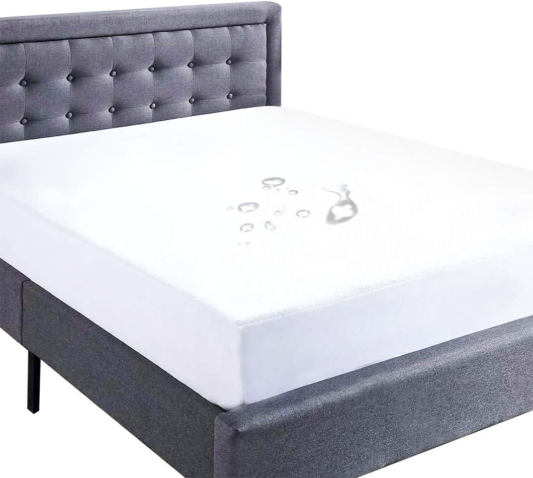 King Size Mattress Protector, Waterproof Mattress Cover with 1 Small Protector Pad - Low Profile 9 to 18-Inch Depth: Home & Kitchen