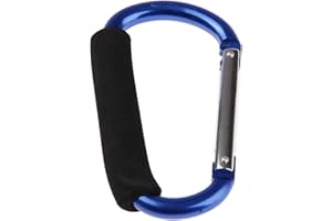 MUXSAM Stroller Hooks, 1-Pack Carabiner Organizer Hook Bag Clips with Sponge for Purses, Diaper Bags, Shopping Bags, Grocery 