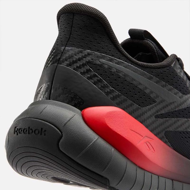 Zapatillas Unisex Flex Trainer, Color Negro/Gris/Rojo Deportivo, Talla 43 EU