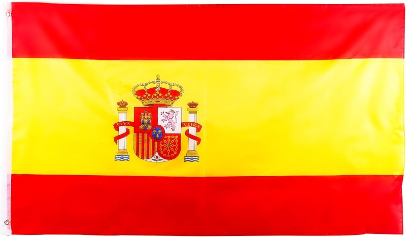 YAAVAAW 5x3ft Large Spanish Flag National Pride Outdoor Decor