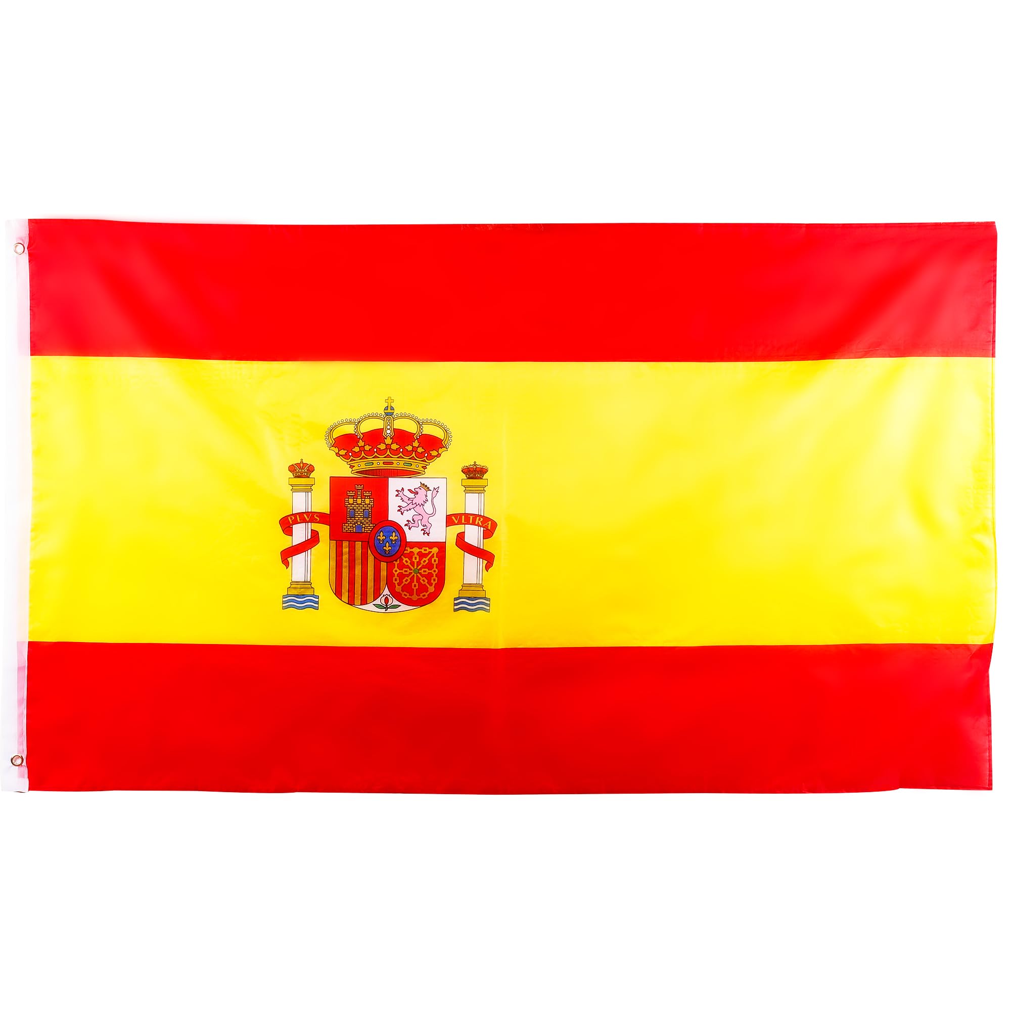 Spain Flag Large Spainish Flags 5x3ft Double-Sided Polyester - Brass Grommets for Spain Decorations, World Cup Football Parties, Sports Games Events, Outdoor & Indoor Use Big Spainish Flag