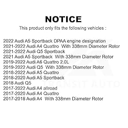 Front Disc Brake Rotors Pair For Audi Q5 A4 A5