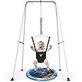 G TALECO Gear Baby Jumper with Stand,Baby Bouncer,Easy Set-Up,Baby Exerciser for Active Babies,Suitable for Indoor and Outdoor, Black (Water Mat Include)