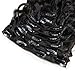 Curly Malaysian Virgin Hair Clip In Extensions Water Wave Real Human Clip In Hair Extensions for Black Women Natural Black 12inch 7pcs/Set 120g