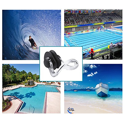 image for Viatabuna Swimming Nose Clip 10Pcs，Waterproof Sof Flexible Silica Ge
