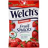 Welch's Fruit Snacks, Strawberry, 5-Ounce Bags (Pack of 12)