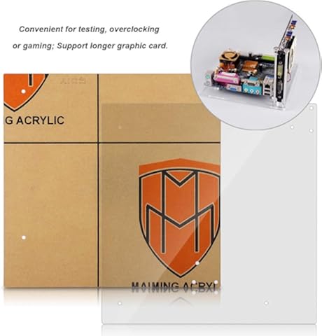 Exliy PC Open Frame Test Bench ITX Motherboard Acrílico Transparente Overlock Case para computadora DIY Mod Base Stand - ITX Motherboard Test Bench Open Air Frame Computer Case