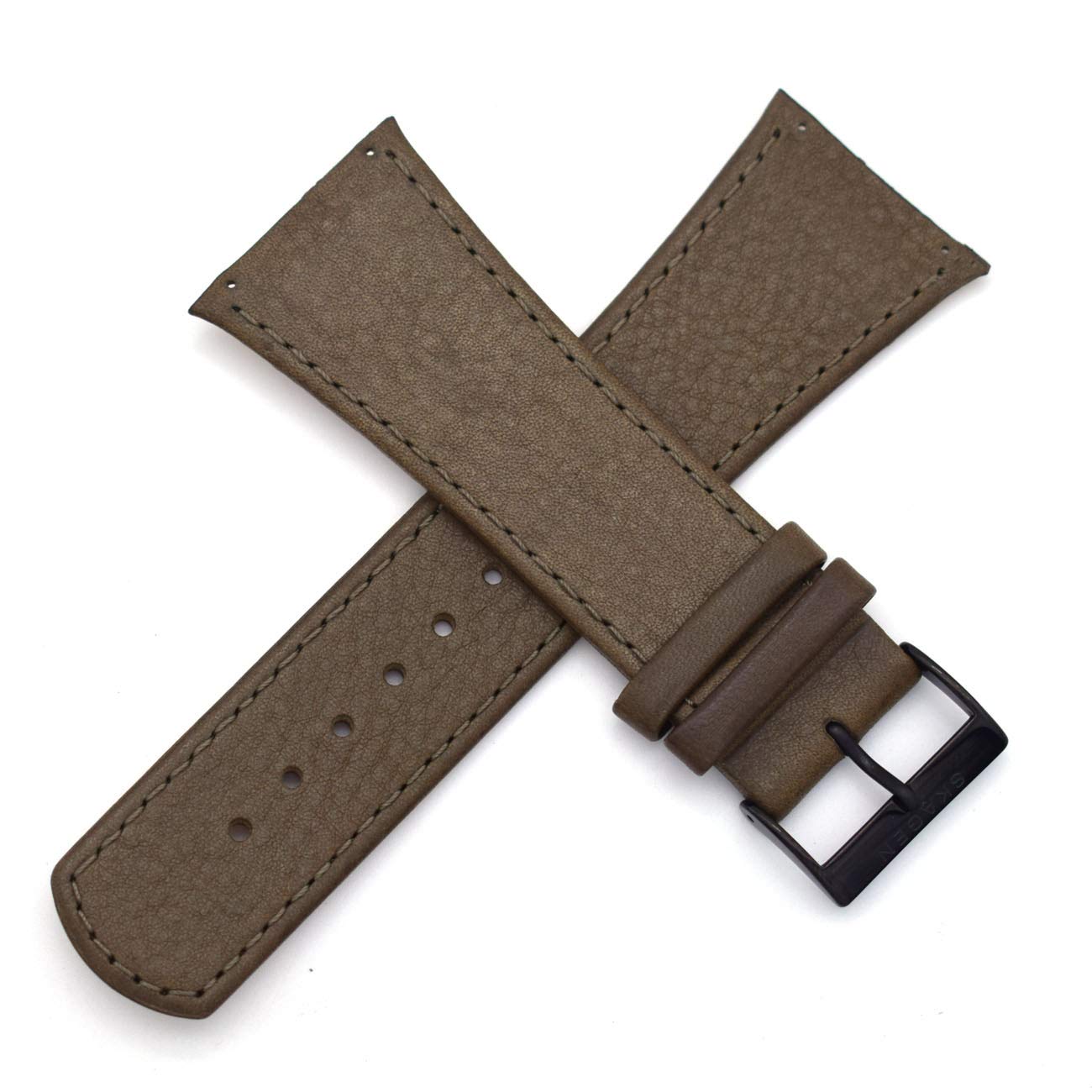 Genuine Leather Watch Strap for Skagen Mens Watches 30mm with Screw