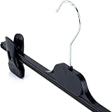 Hangerworld 10 Black Clip Hangers 35cm for Trousers Skirts Adjustable view 6