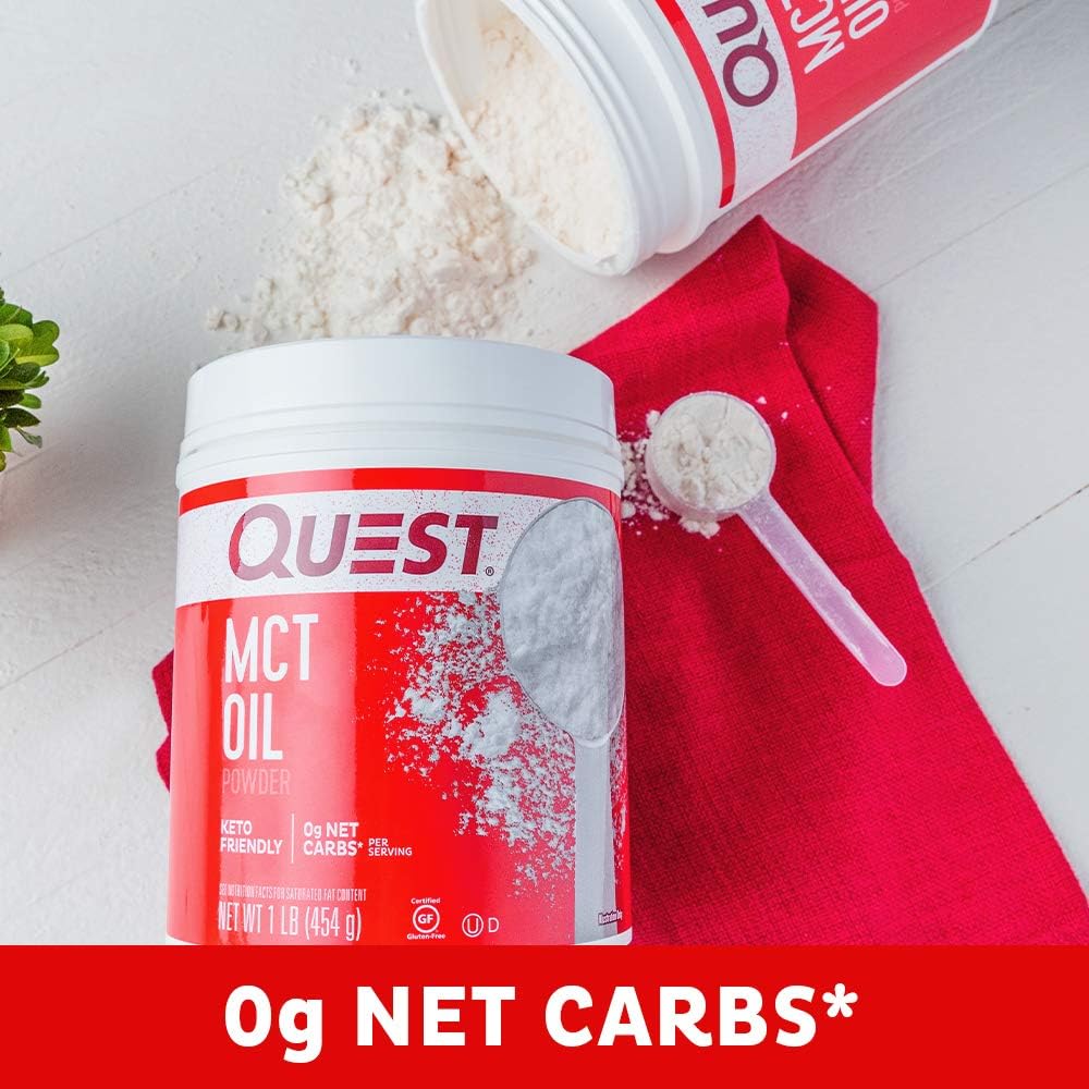 Quest Nutrition MCT Powder Oil, 0g Net Carbs, 0g Sugar, No Additives, 16 Ounce (Pack of 1): Health & Personal Care