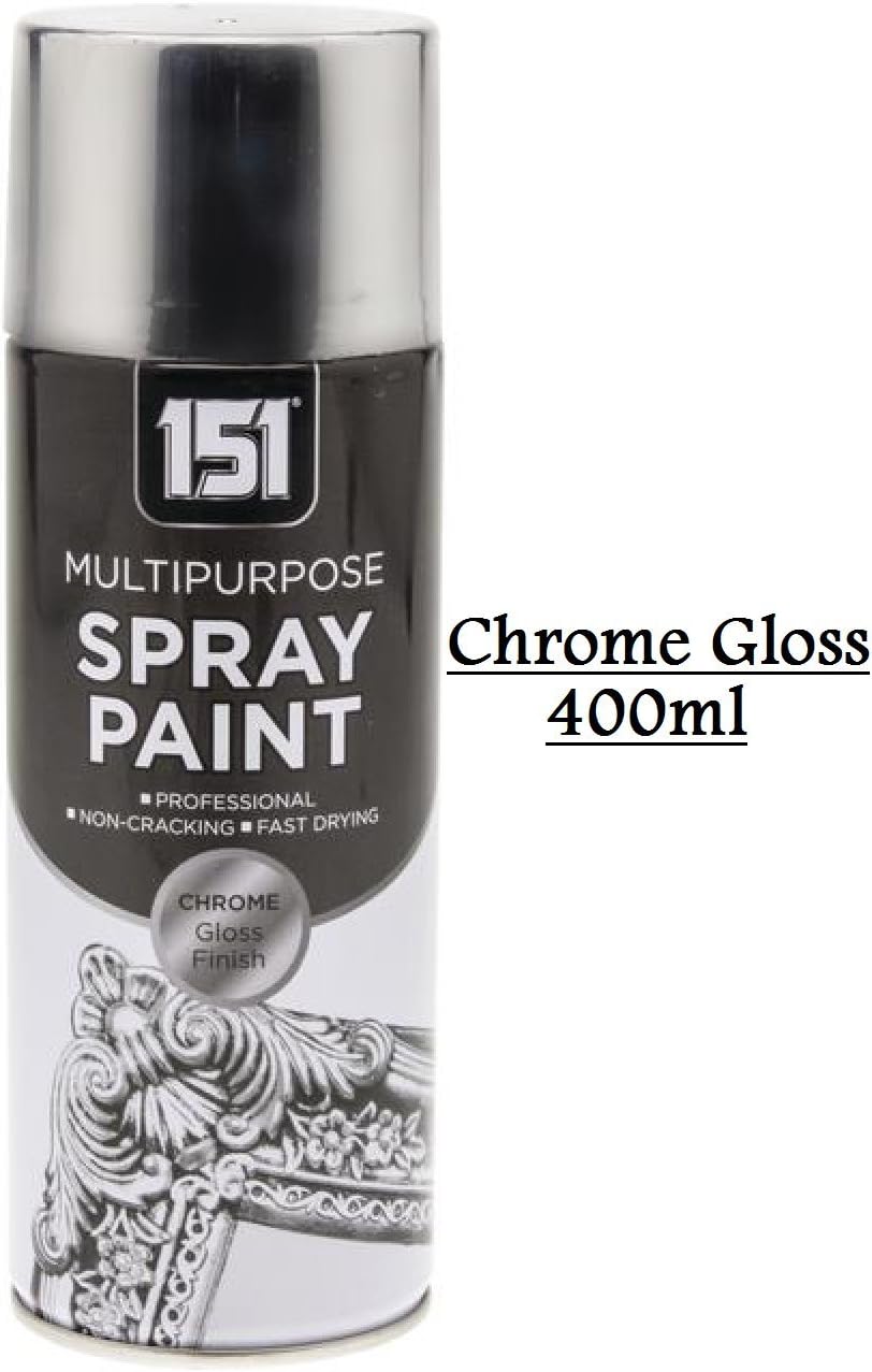 151 Multi Purpose Spray Paint 400ml Chrome Gloss Amazon.co.uk DIY & Tools